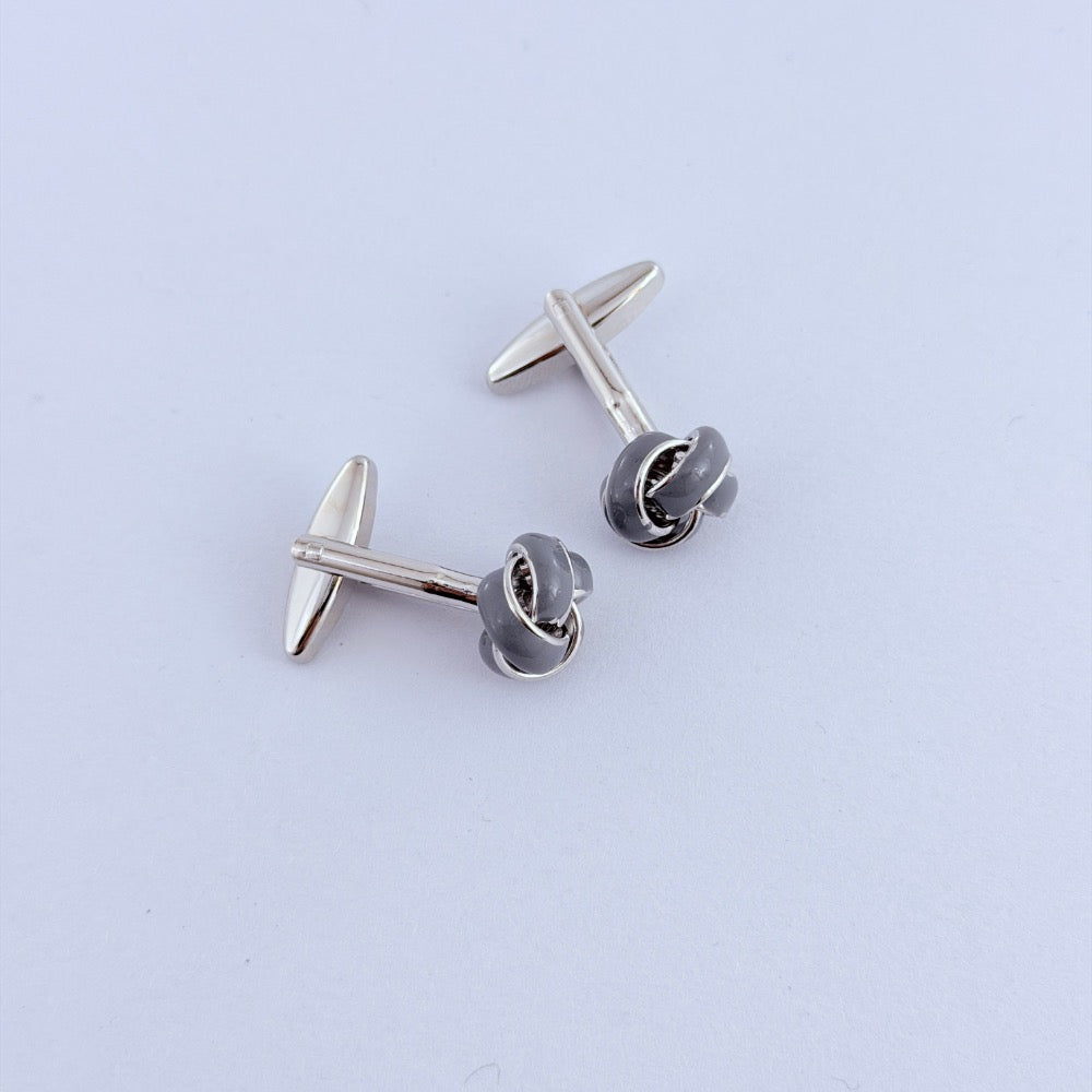 GRAPHITE INTERLACE CUFFLINKS
