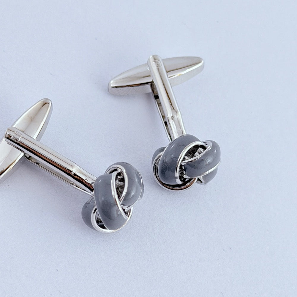 GRAPHITE INTERLACE CUFFLINKS