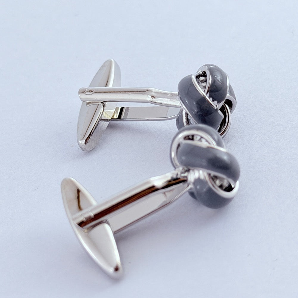 GRAPHITE INTERLACE CUFFLINKS