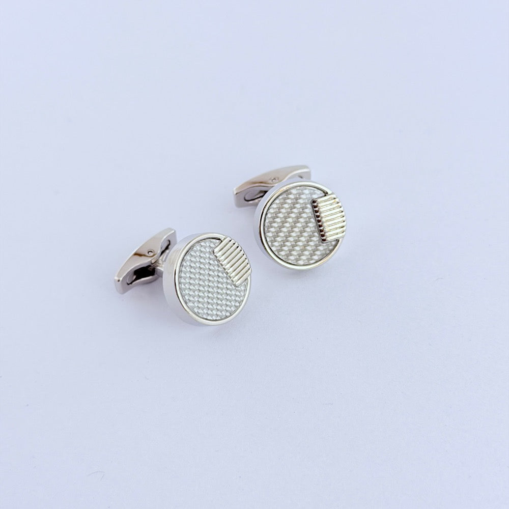 SILVER MERIDIAN CUFFLINKS