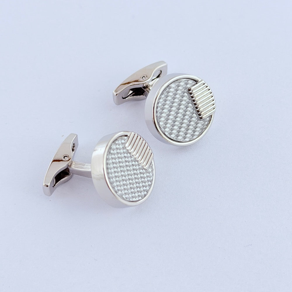 SILVER MERIDIAN CUFFLINKS
