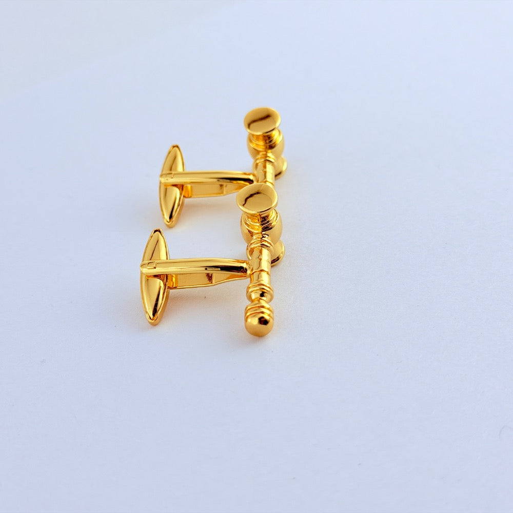 JUSTICE GOLD GAVEL CUFFLINKS