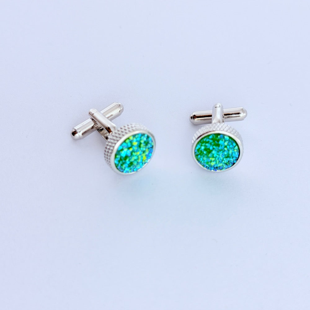 EMERALD MOSAIC CUFFLINKS