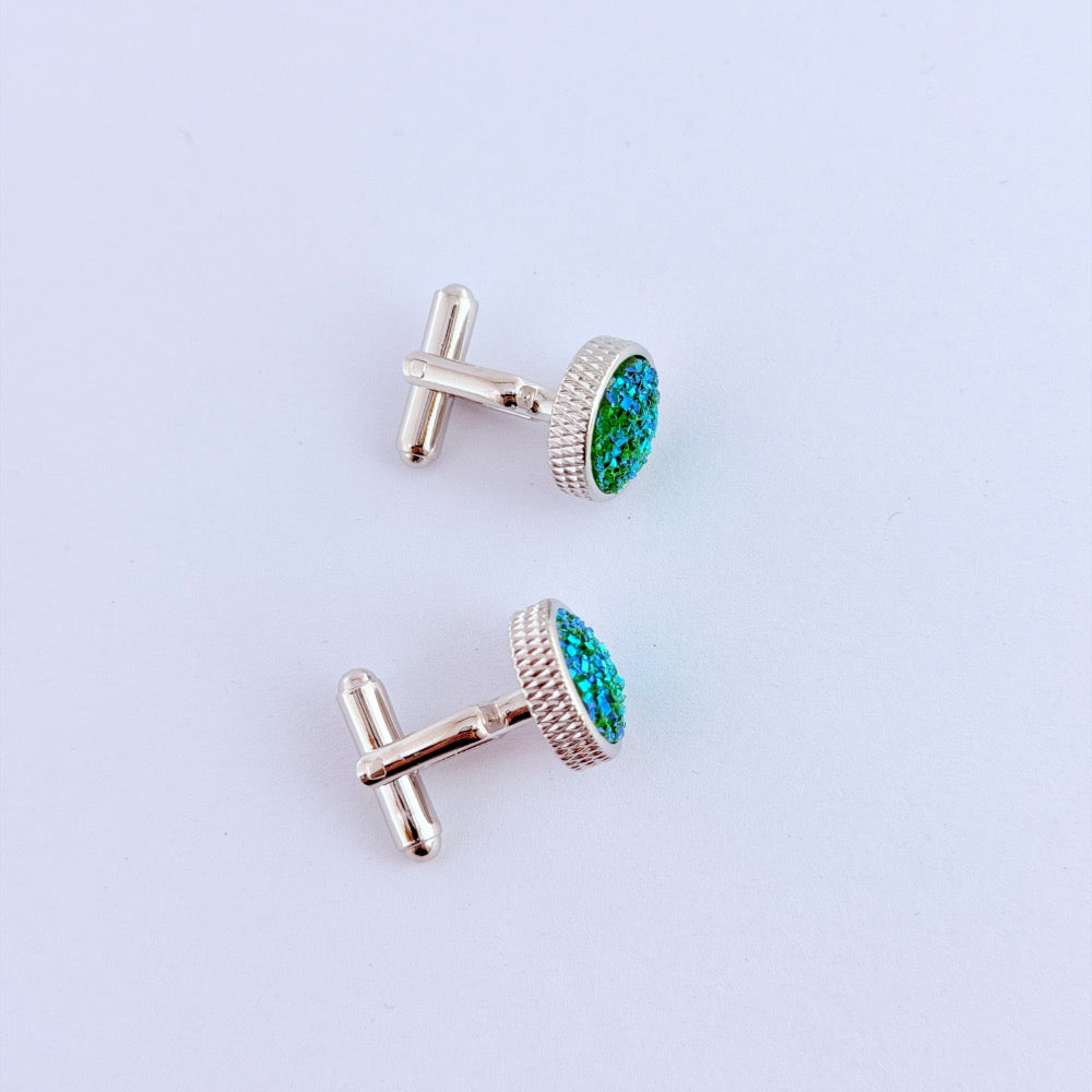 EMERALD MOSAIC CUFFLINKS