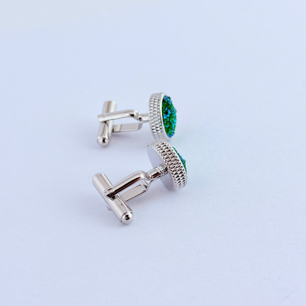 EMERALD MOSAIC CUFFLINKS