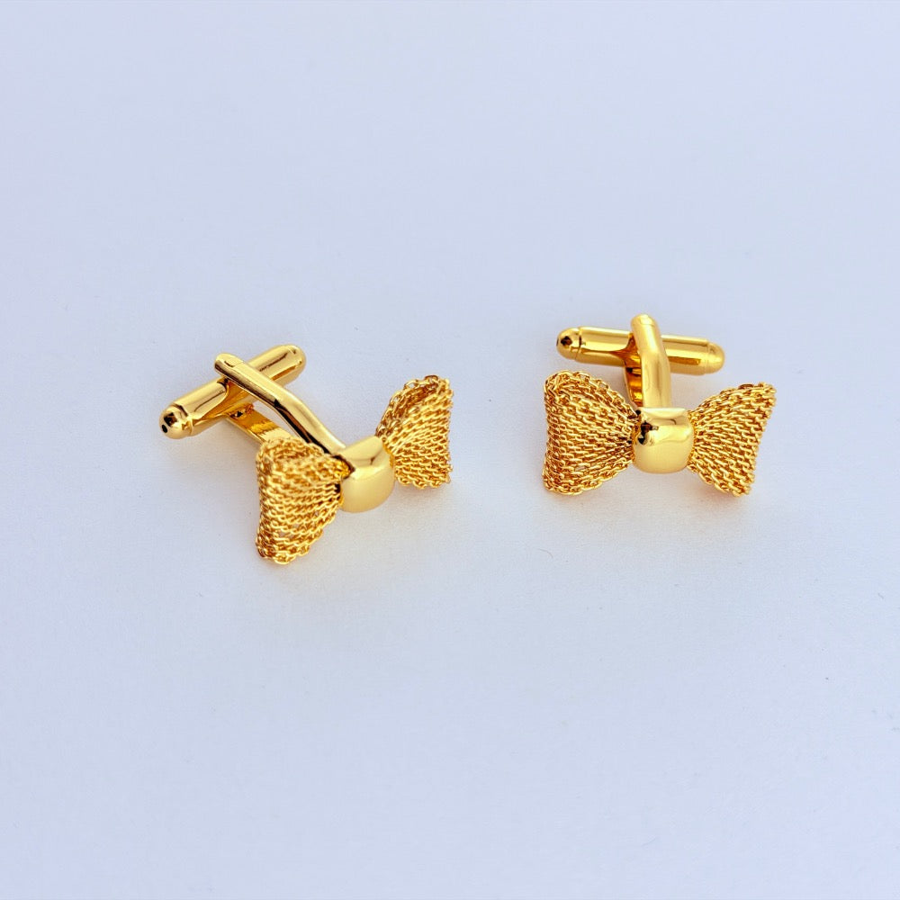 GILDED BOWTIE CUFFLINKS