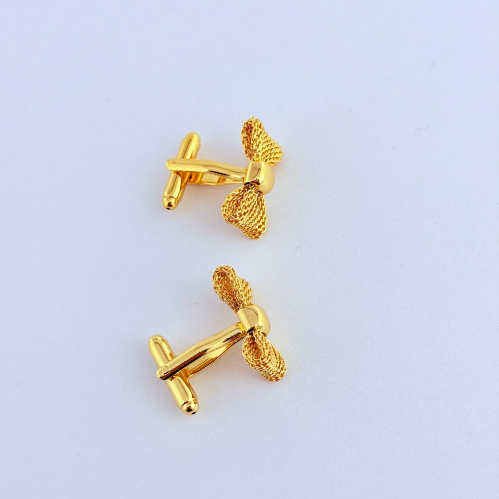 GILDED BOWTIE CUFFLINKS