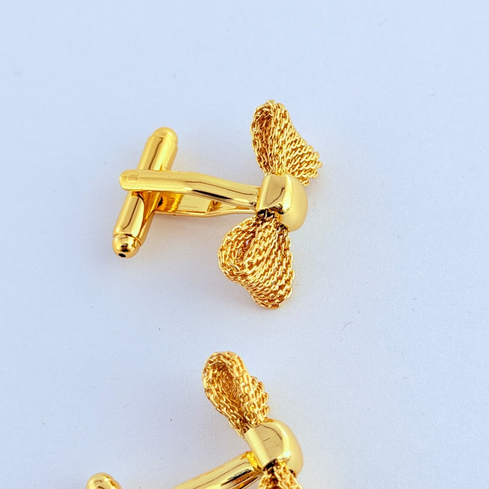 GILDED BOWTIE CUFFLINKS