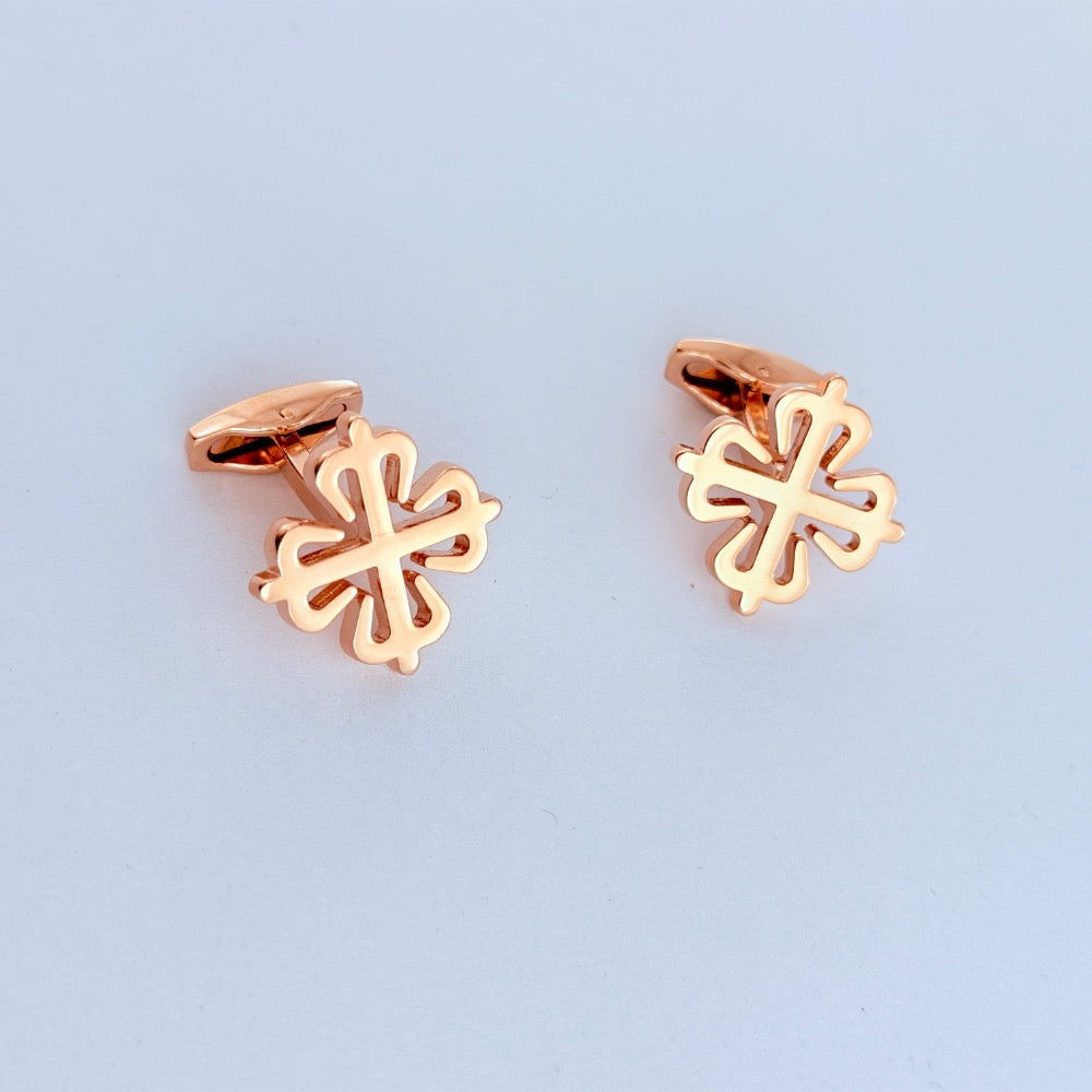 ROSÈ CROSSLEAF CUFFLINKS