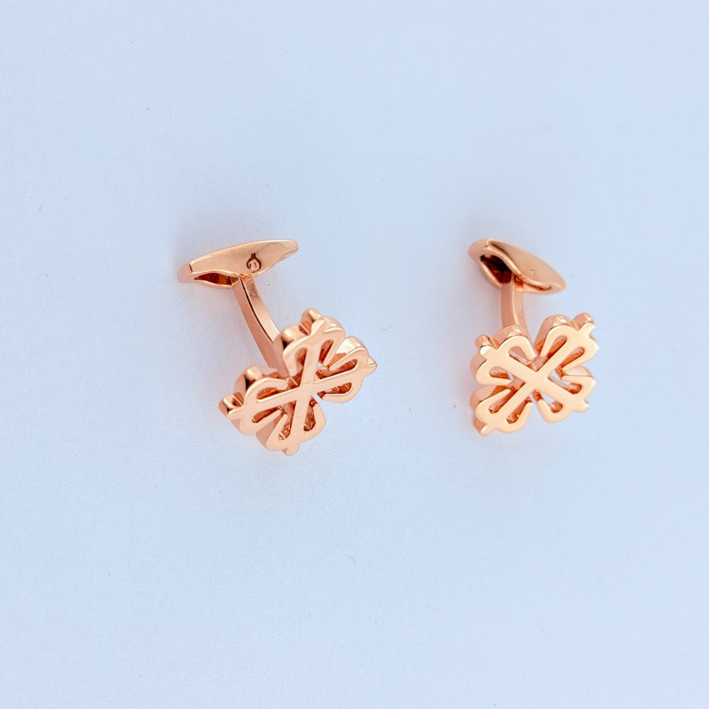 ROSÈ CROSSLEAF CUFFLINKS