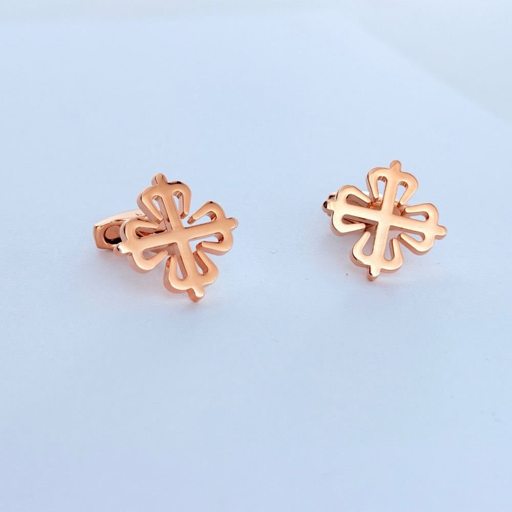 ROSÈ CROSSLEAF CUFFLINKS