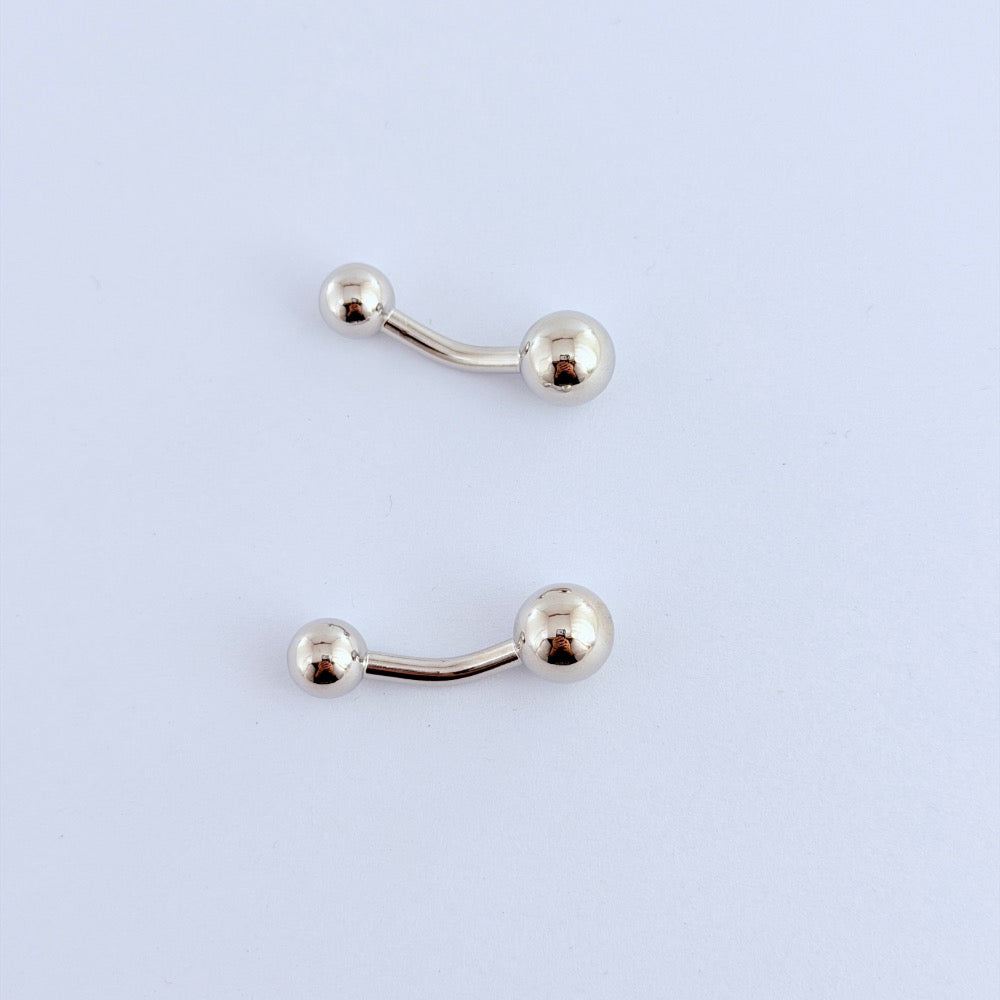 REGAL CURVE SILVER CUFFLINKS