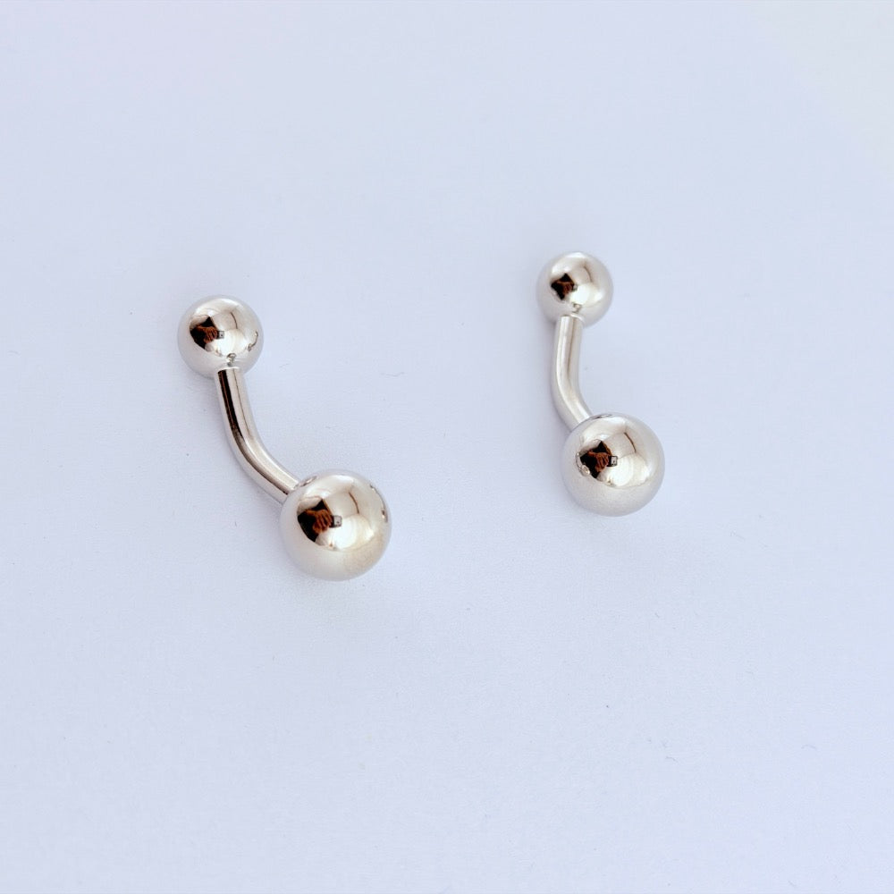 REGAL CURVE SILVER CUFFLINKS