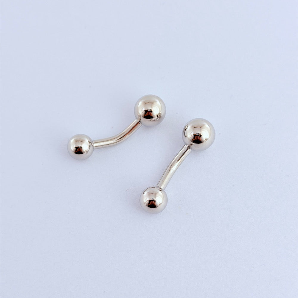 REGAL CURVE SILVER CUFFLINKS