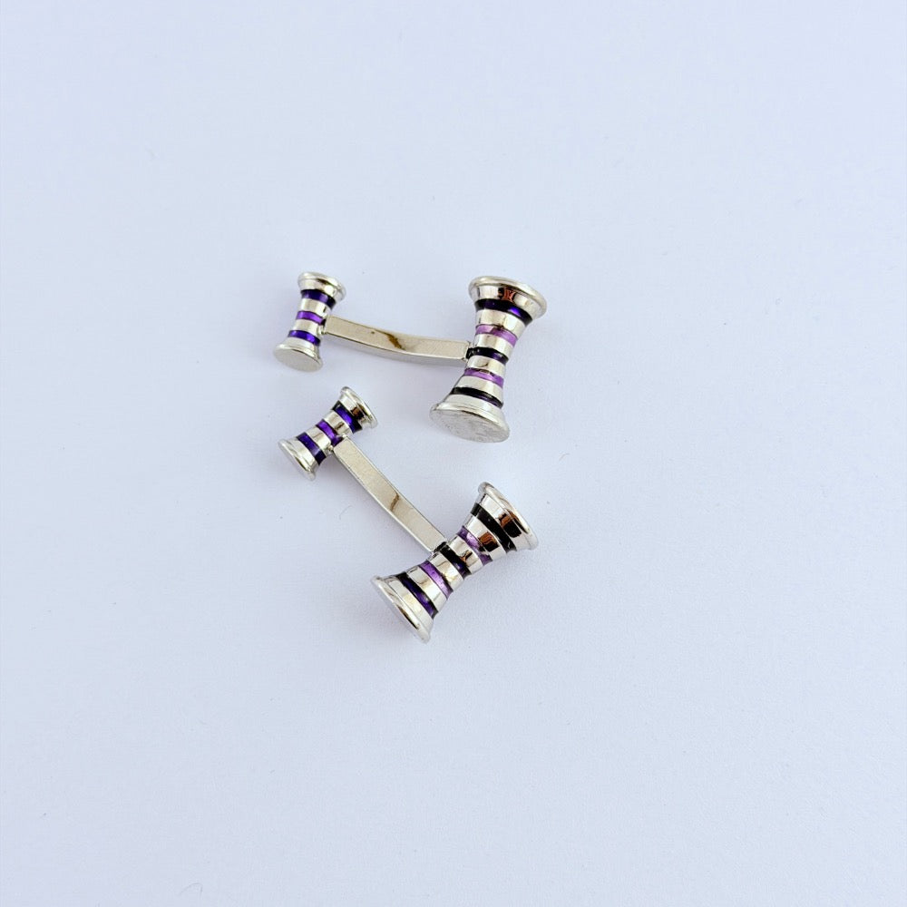 ROYAL AMETHYST SILVER CUFFLINKS