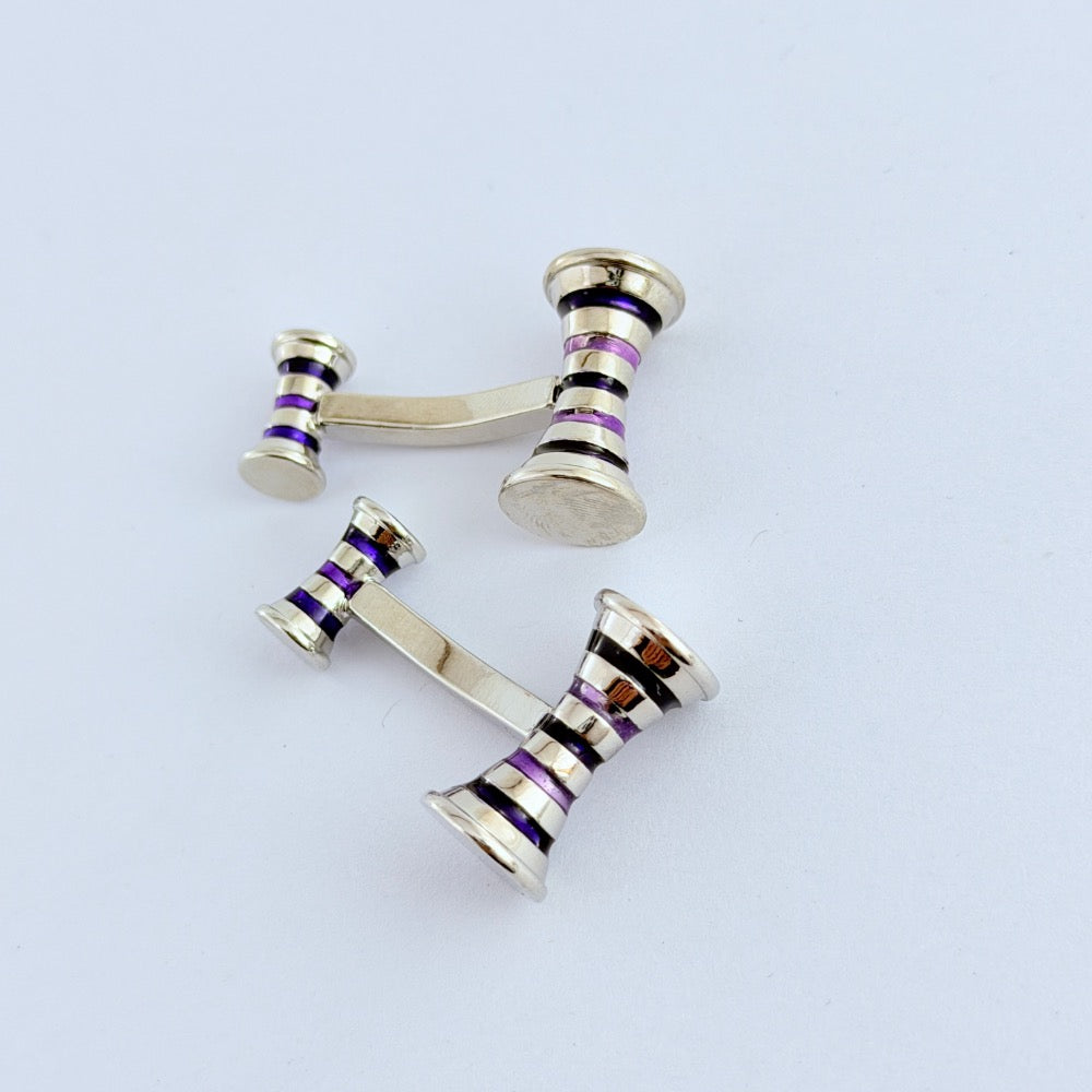ROYAL AMETHYST SILVER CUFFLINKS