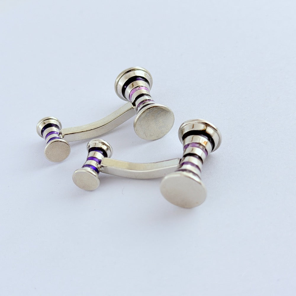 ROYAL AMETHYST SILVER CUFFLINKS