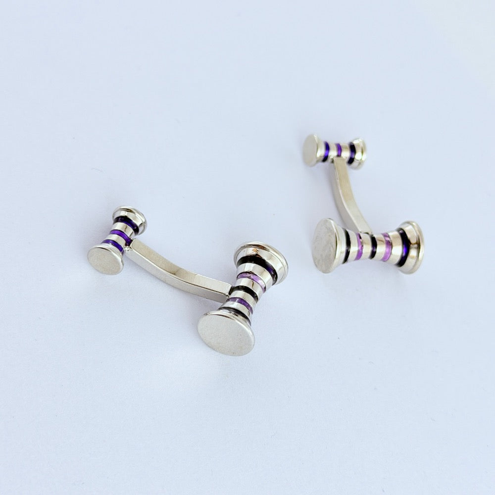 ROYAL AMETHYST SILVER CUFFLINKS