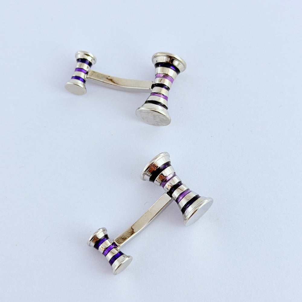 ROYAL AMETHYST SILVER CUFFLINKS