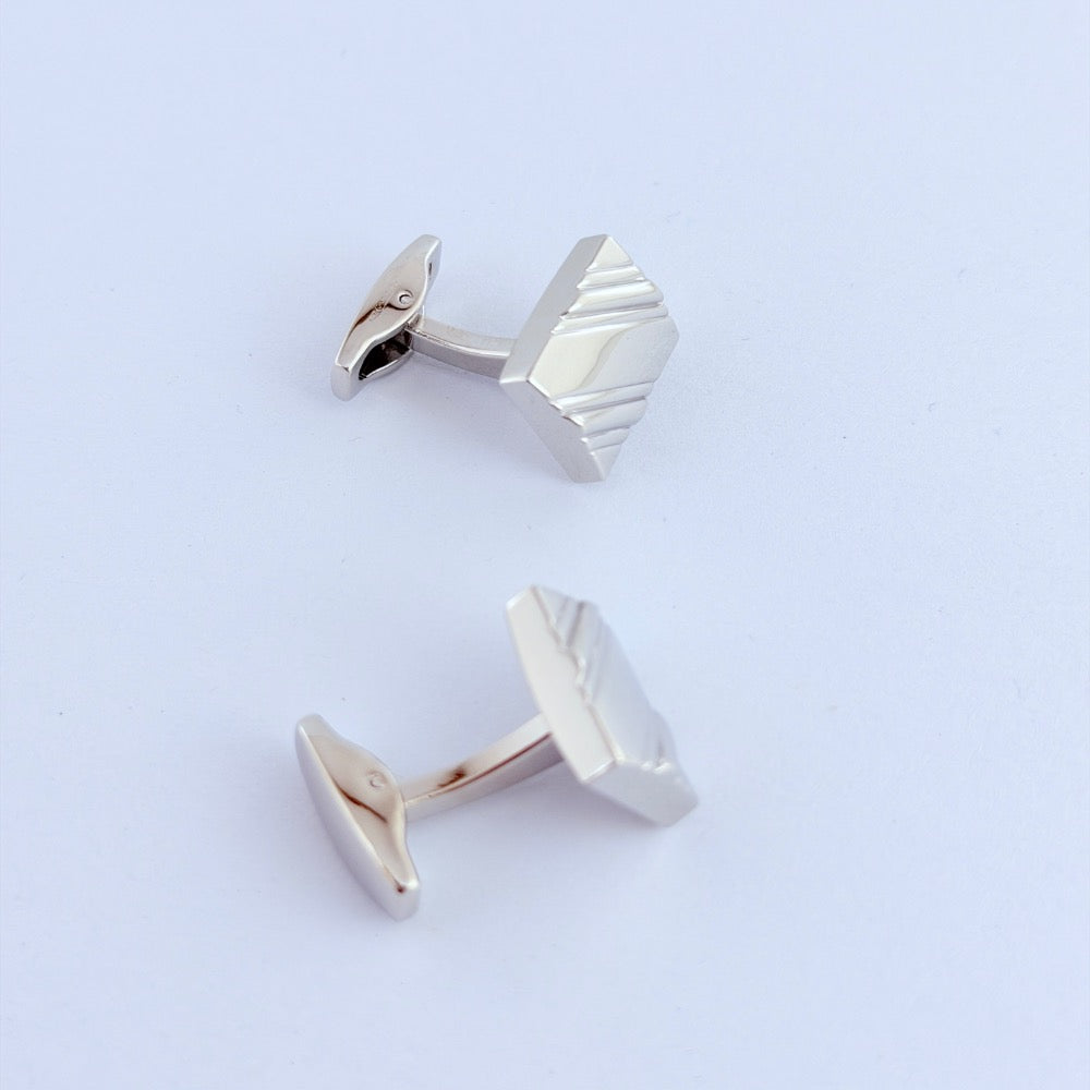 IMPERIAL RIDGE SILVER CUFFLINKS