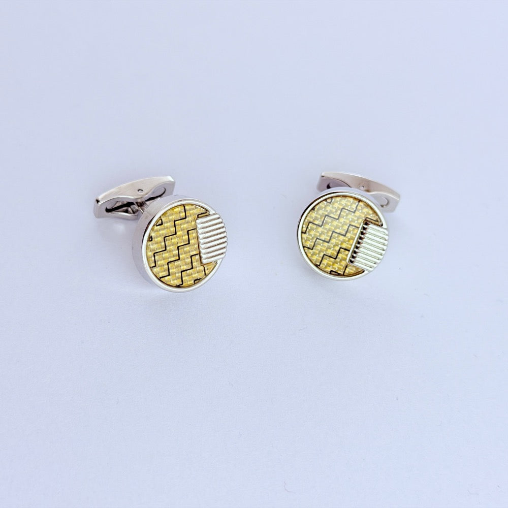GOLDEN GRID LUXURY CUFFLINKS
