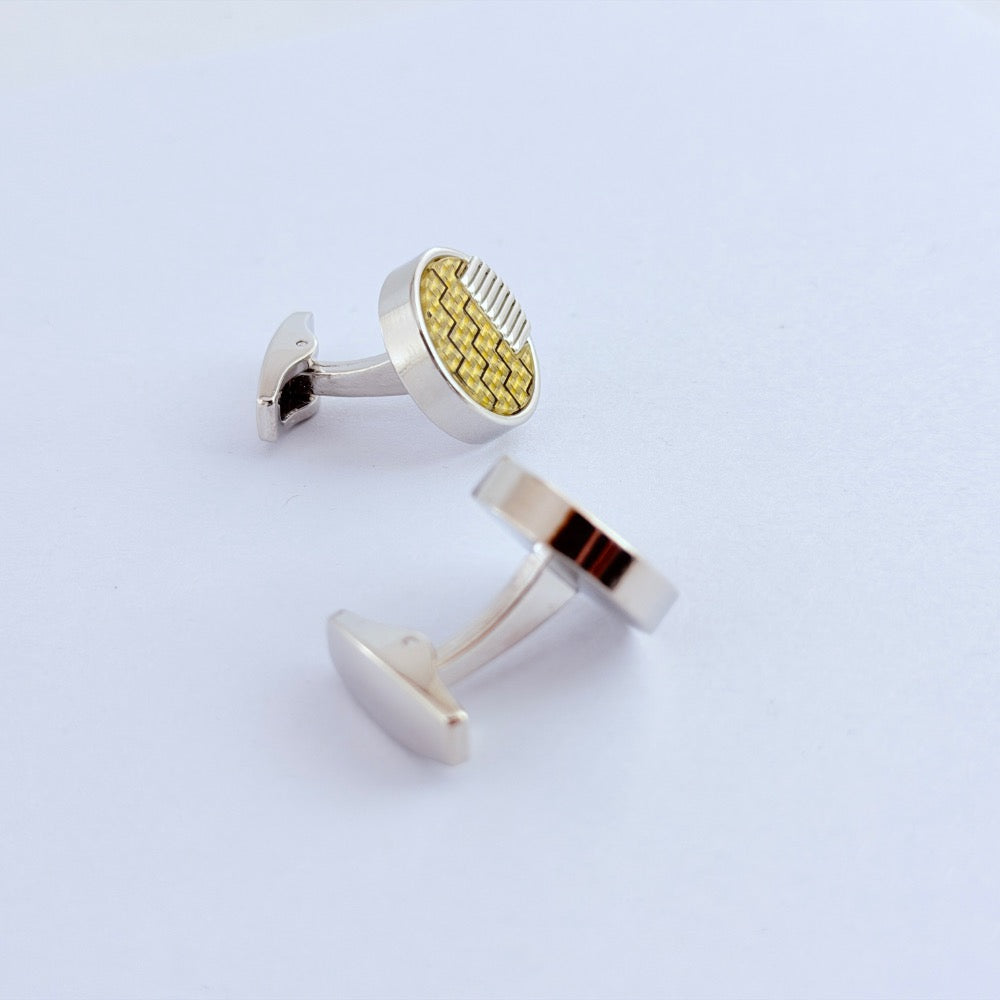 GOLDEN GRID LUXURY CUFFLINKS