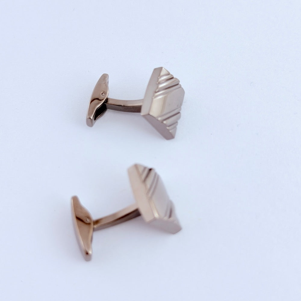 IMPERIAL RIDGE CHARCOAL CUFFLINKS