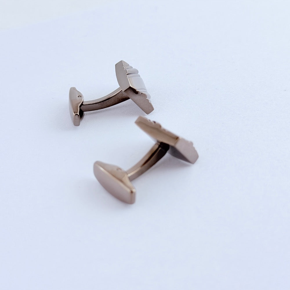 IMPERIAL RIDGE CHARCOAL CUFFLINKS