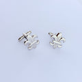 FLEUR-DE-LIS SILVER CUFFLINKS