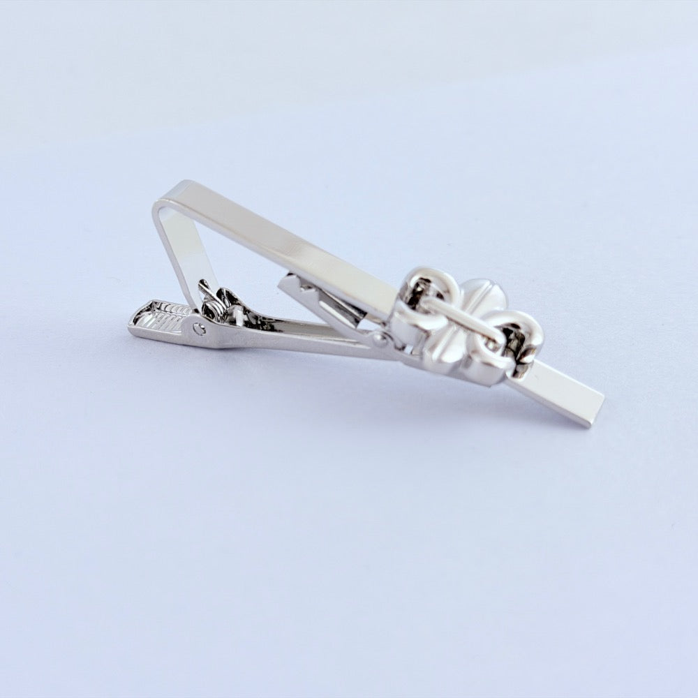FLEUR-DE-LIS SILVER TIE CLIP