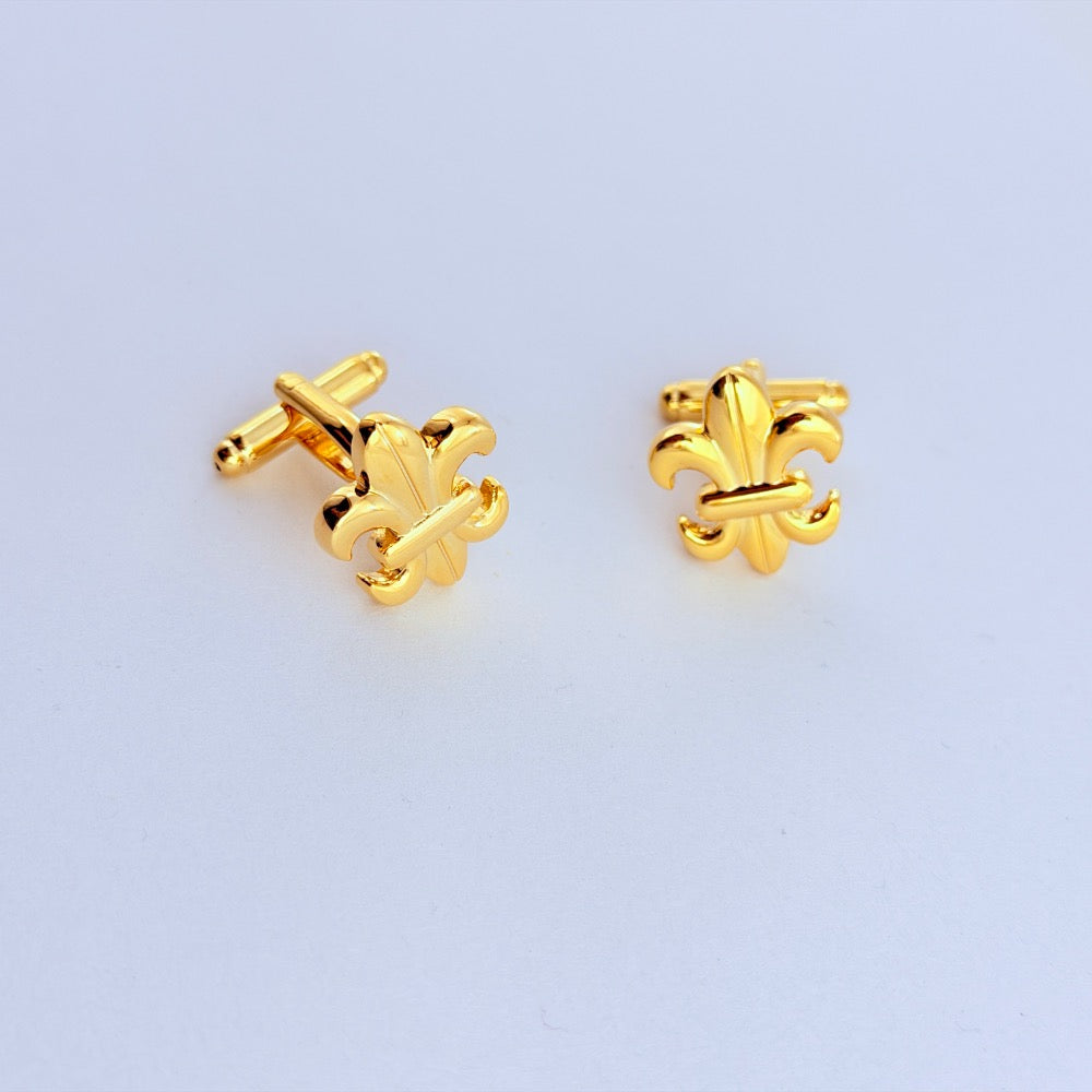 FLEUR-DE-LIS GOLDEN CUFFLINKS
