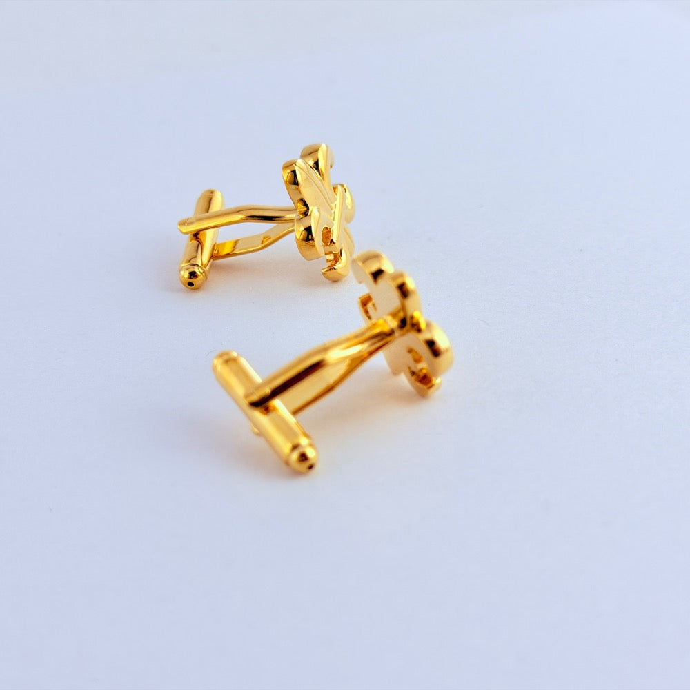 FLEUR-DE-LIS GOLDEN CUFFLINKS
