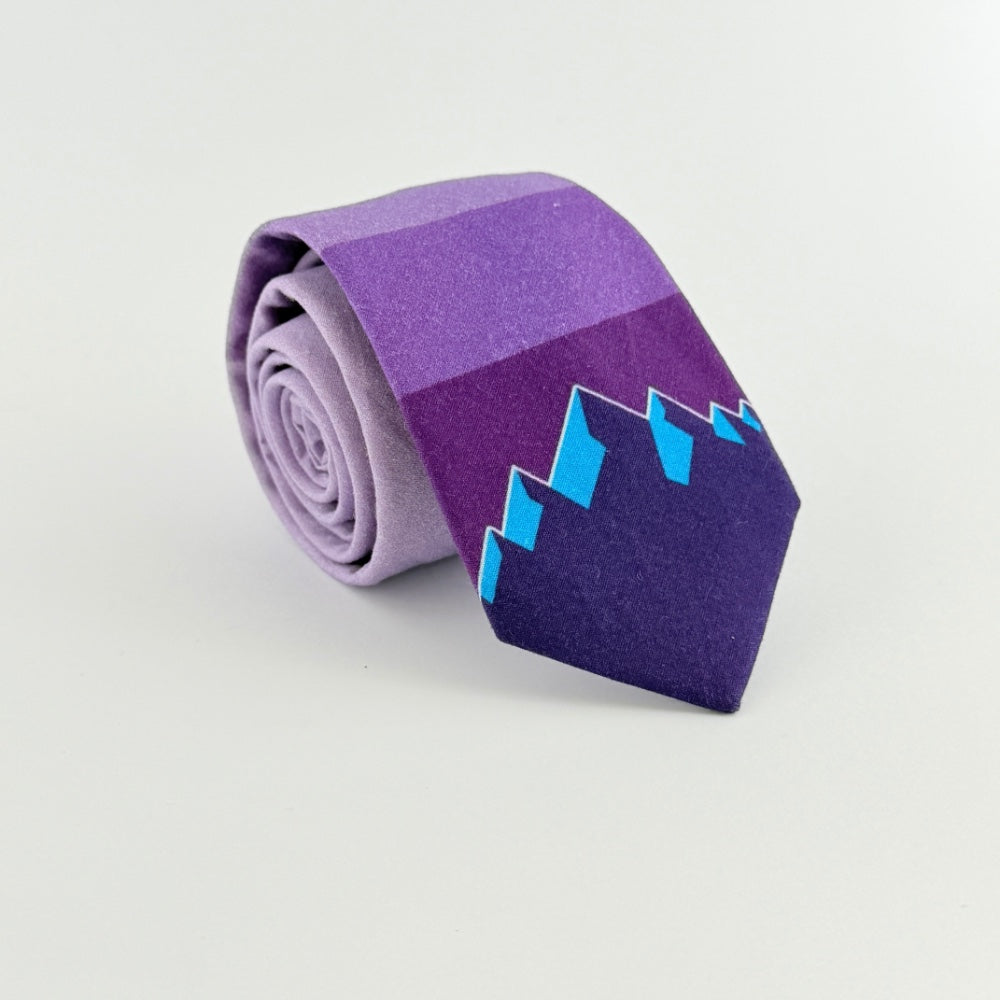 VIOLET GEOMETRIC EDGE TIE