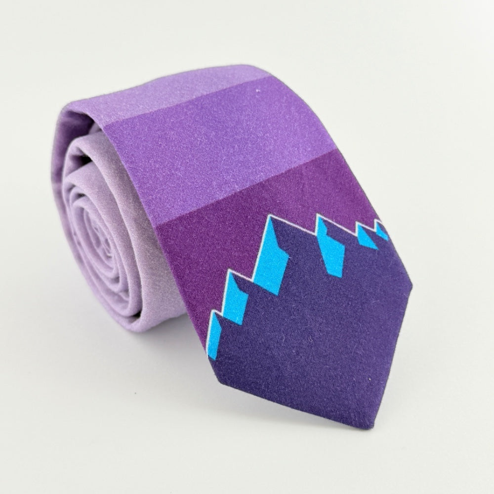 VIOLET GEOMETRIC EDGE TIE