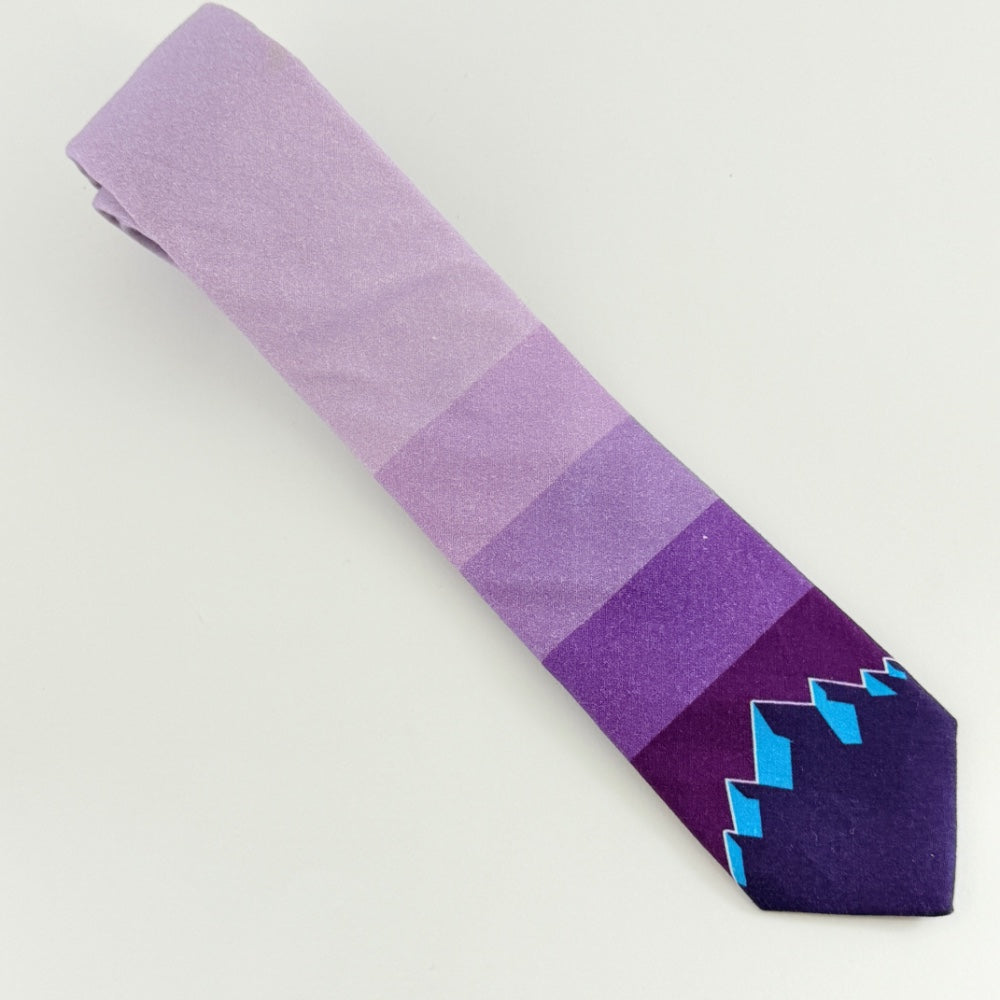 VIOLET GEOMETRIC EDGE TIE