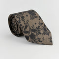 ROYAL UMBER FLORAL PREMIUM COTTON TIE