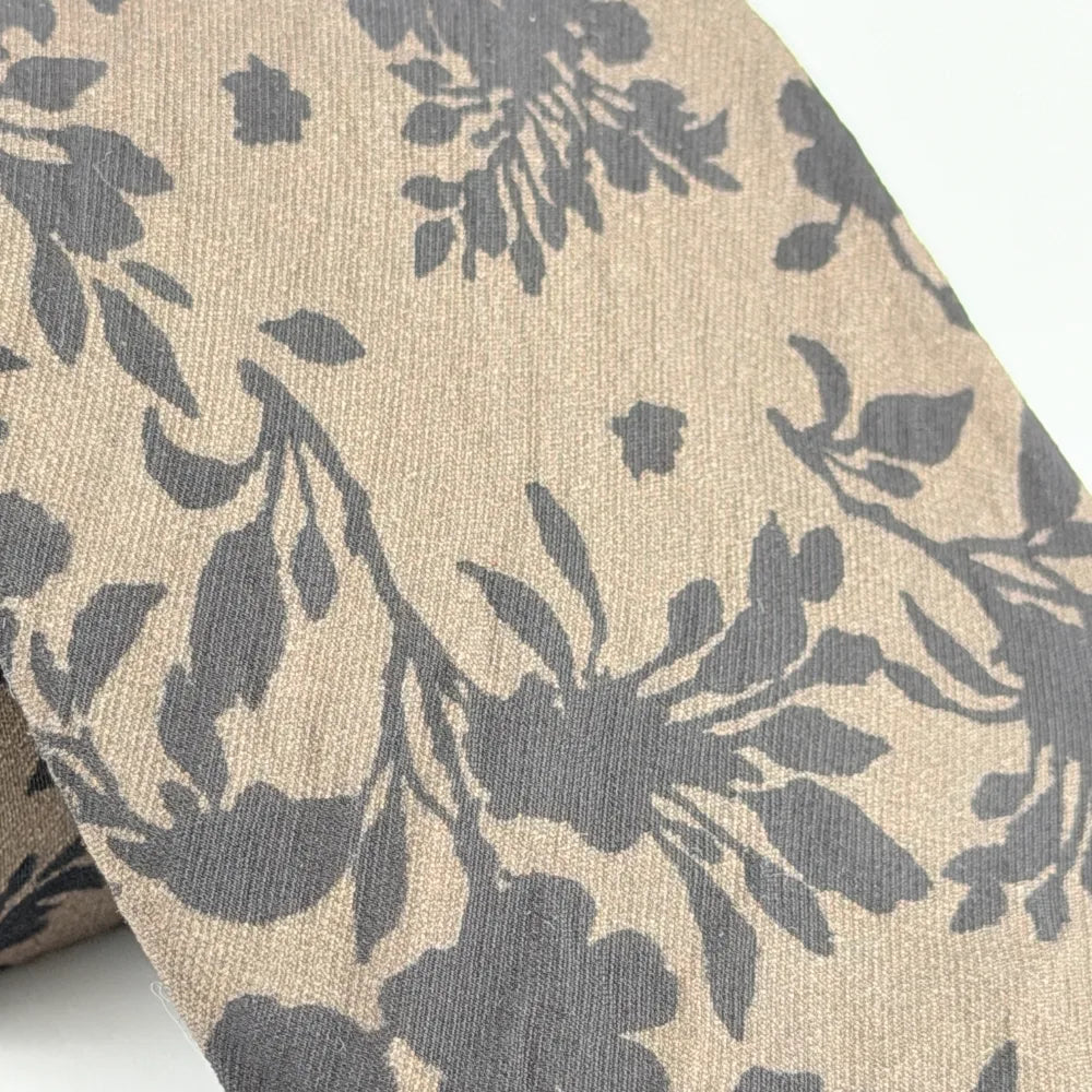 ROYAL UMBER FLORAL PREMIUM COTTON TIE