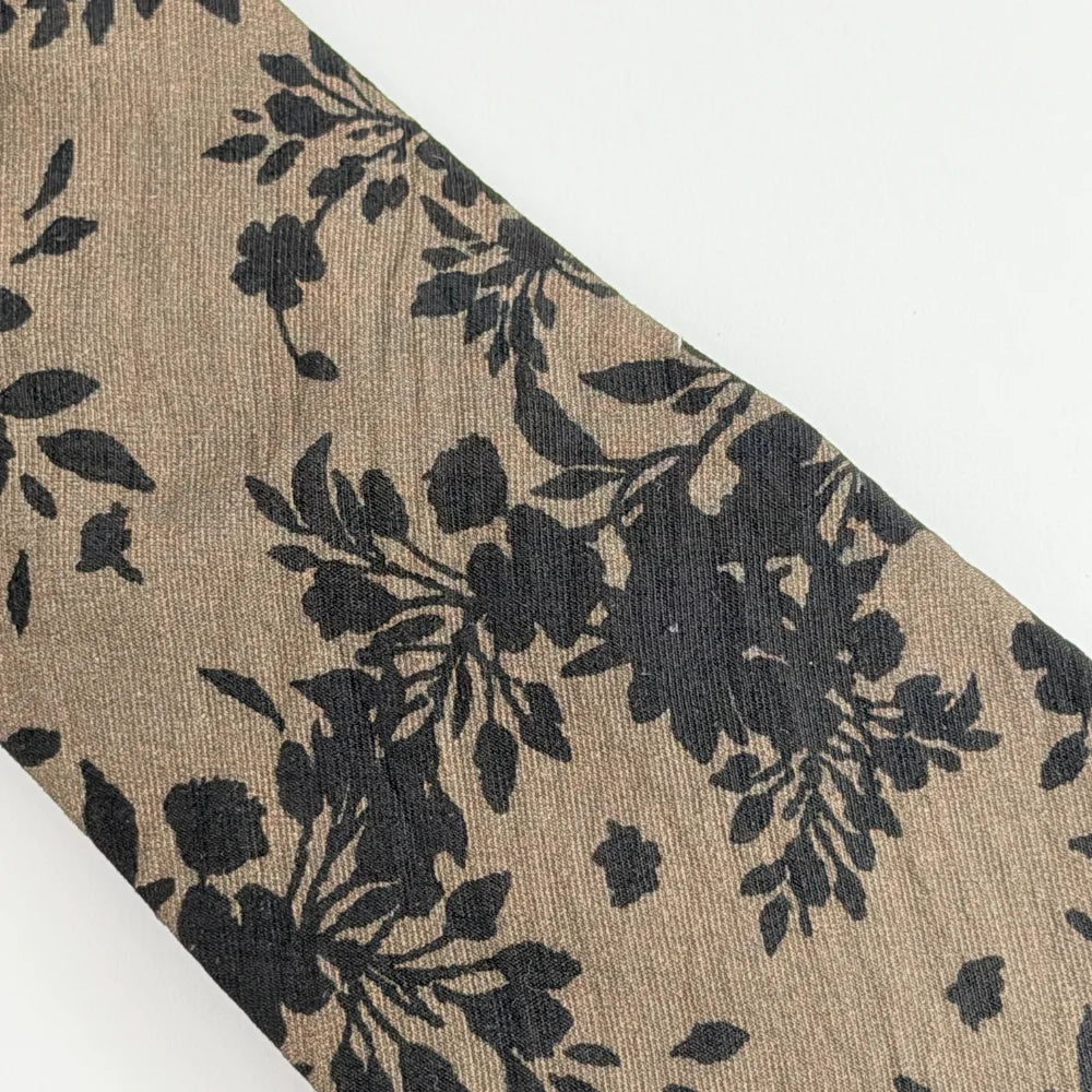 ROYAL UMBER FLORAL PREMIUM COTTON TIE