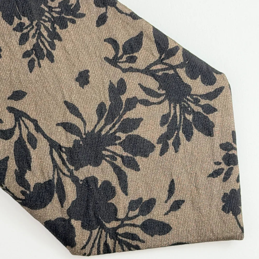 ROYAL UMBER FLORAL PREMIUM COTTON TIE