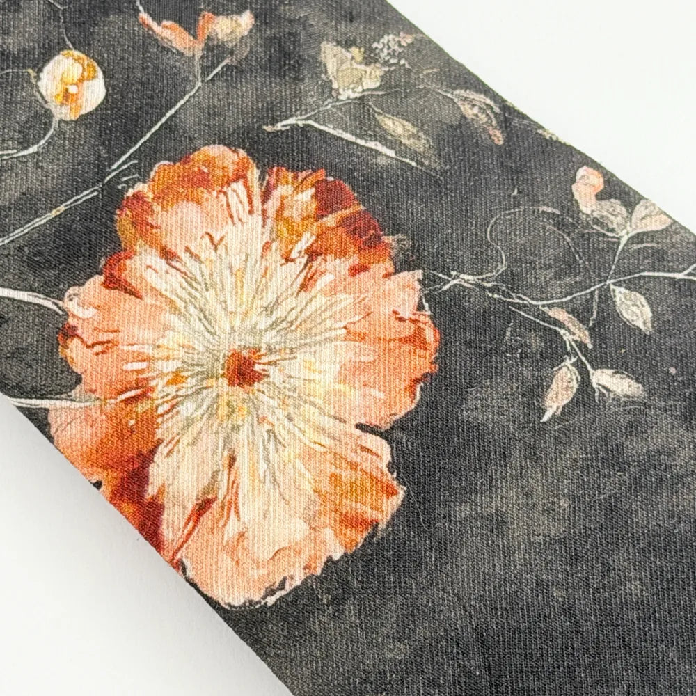 MIDNIGHT DAHLIA PREMIUM COTTON TIE