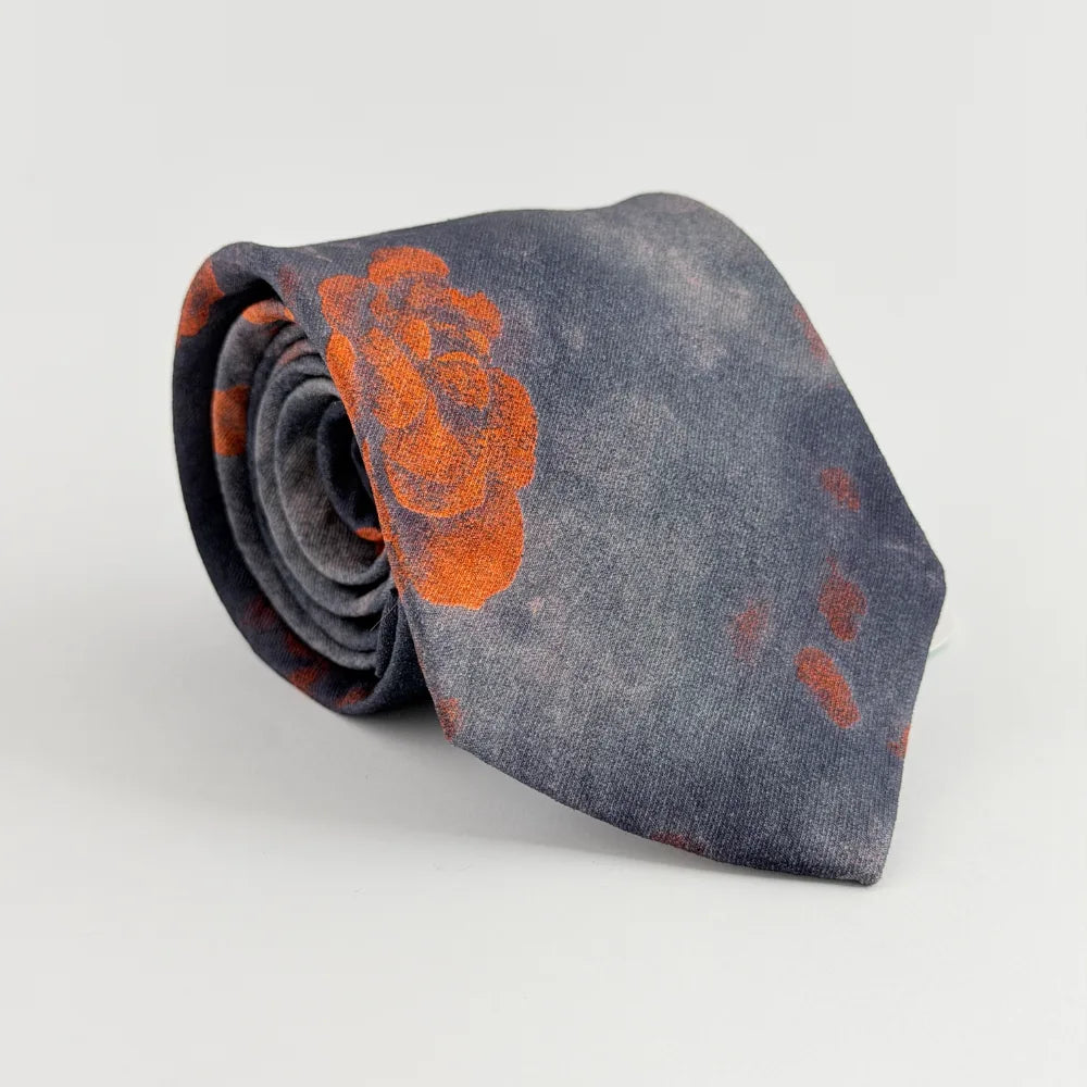 BURNT EMBER FLORAL PREMIUM COTTON TIE