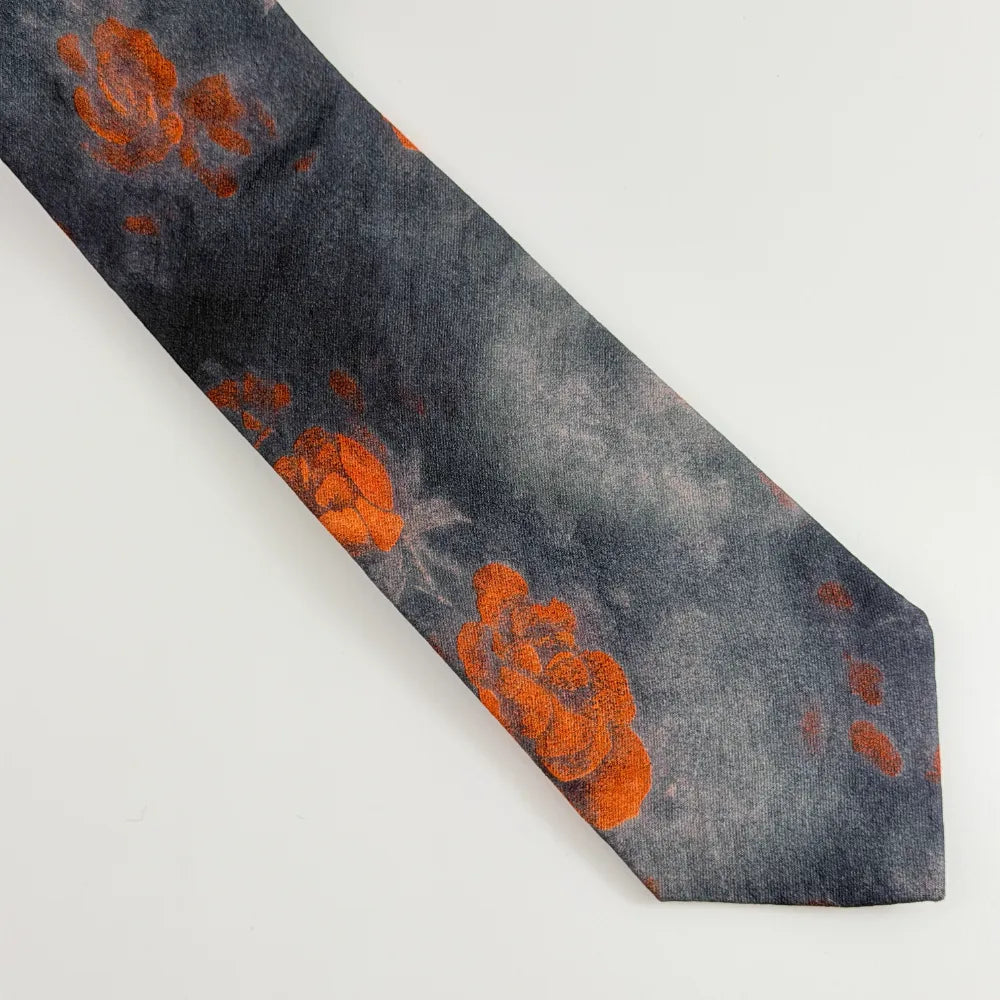 BURNT EMBER FLORAL PREMIUM COTTON TIE