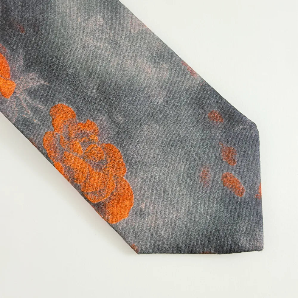 BURNT EMBER FLORAL PREMIUM COTTON TIE