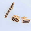 OBSIDIAN STRIPES GOLD SET