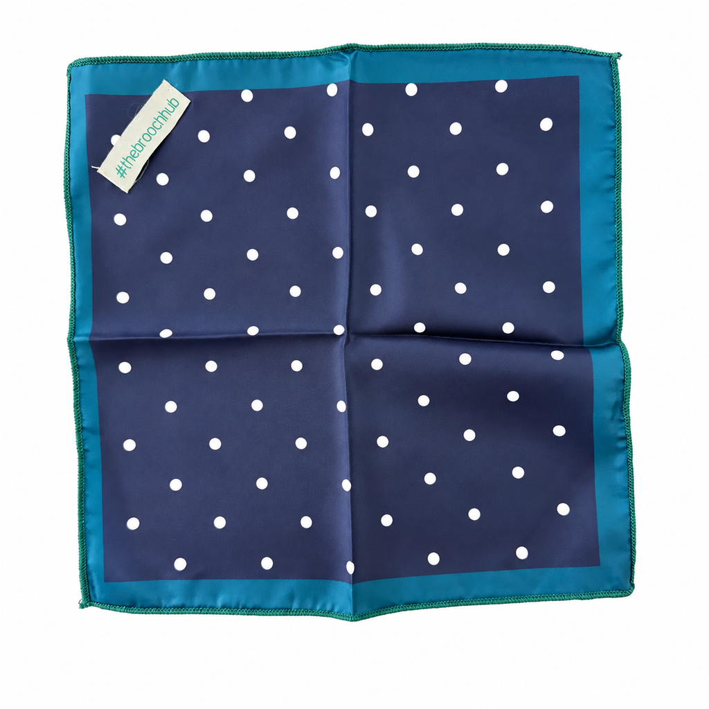 NAVY & TEAL REGENCY POCKETSQUARE