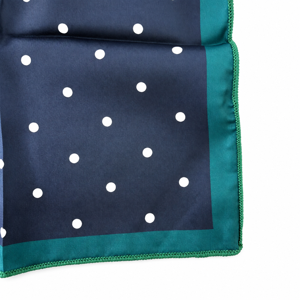 NAVY & TEAL REGENCY POCKETSQUARE