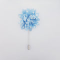 Floral Brown on White flower lapel pin