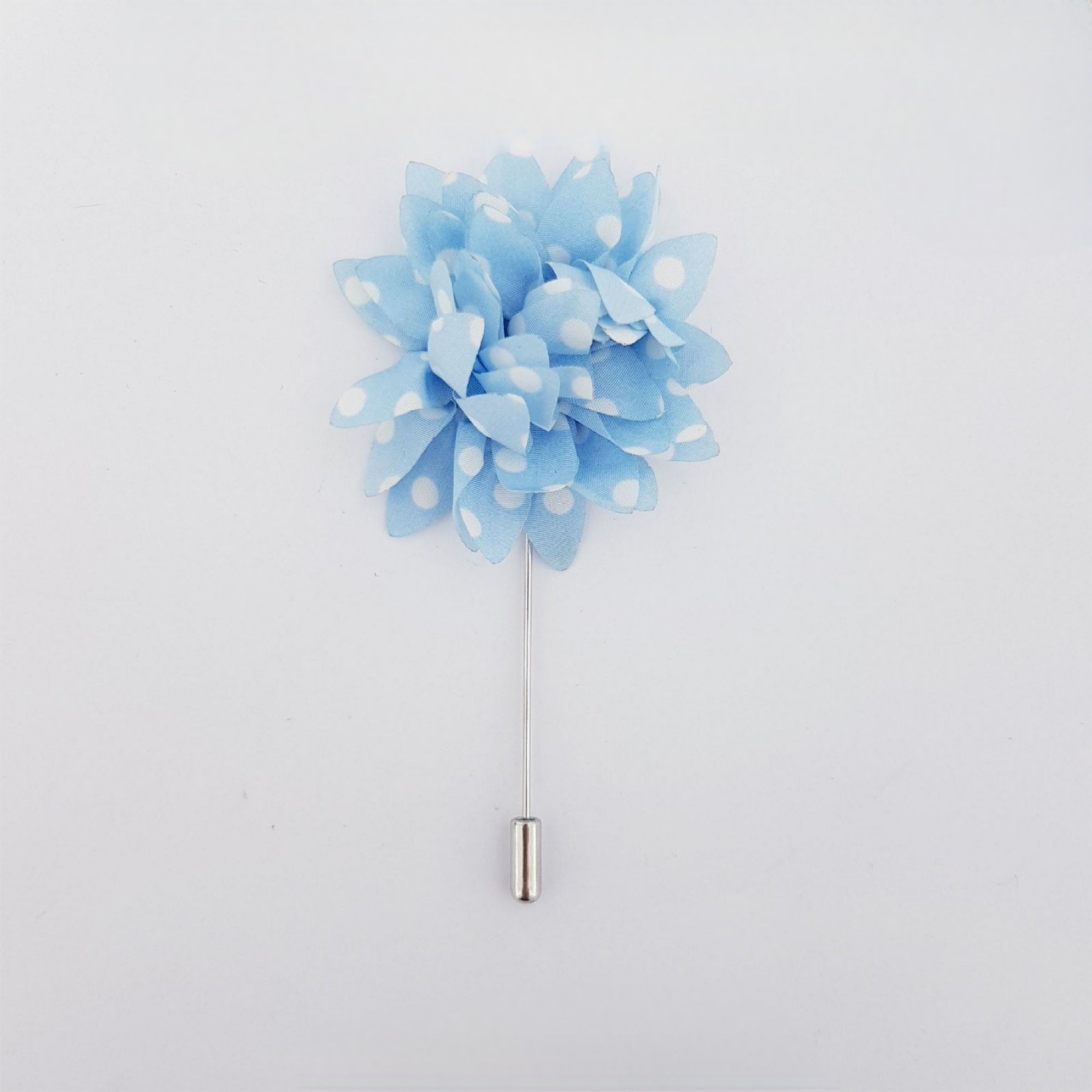 Floral Brown on White flower lapel pin