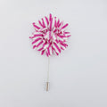 Floral Yellow on White flower lapel pin