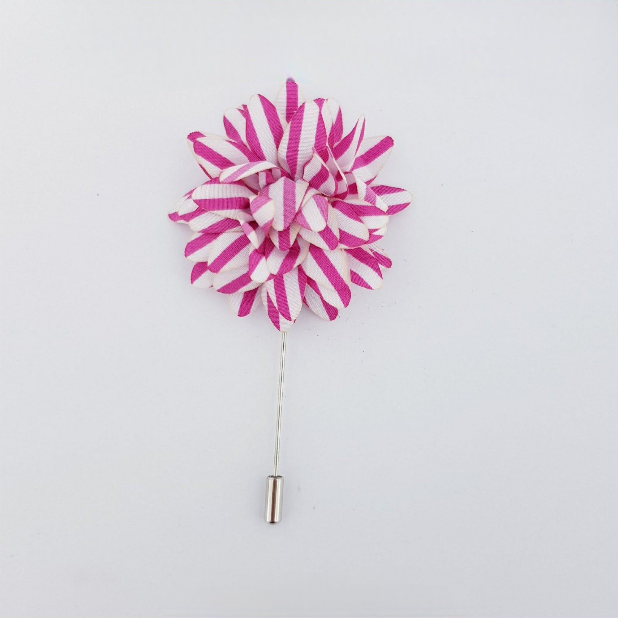 Floral Yellow on White flower lapel pin
